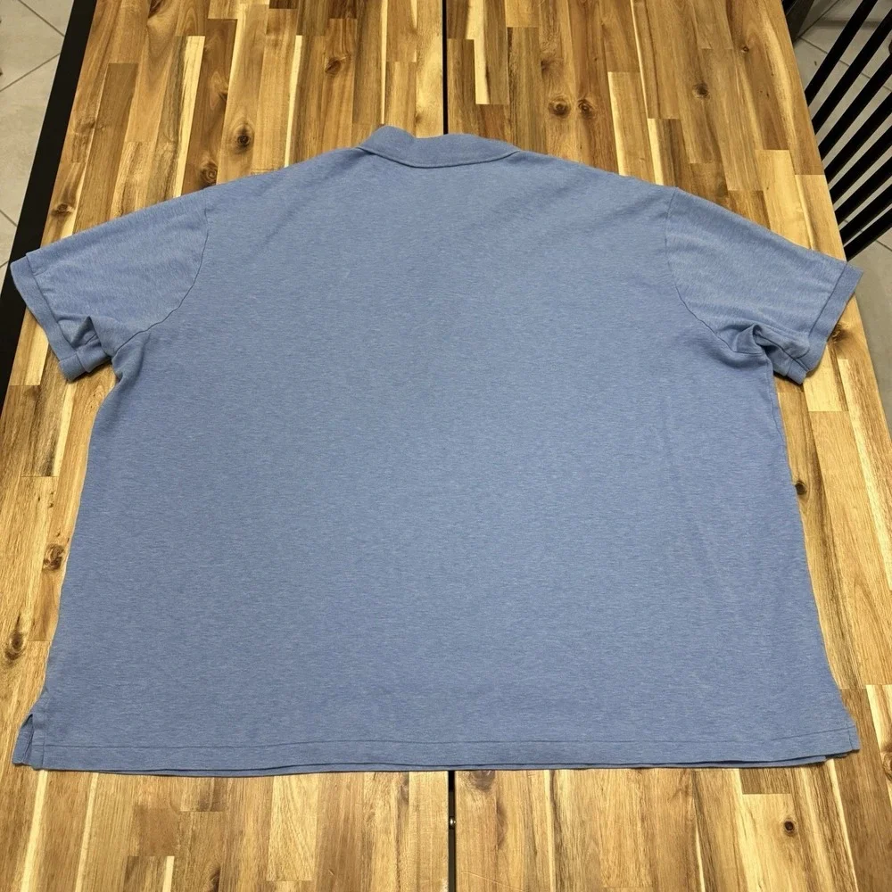 Polo‎ Ralph Lauren Polo Shirt Mens 4XB Blue Cotton Preppy Flesh Pony Collared